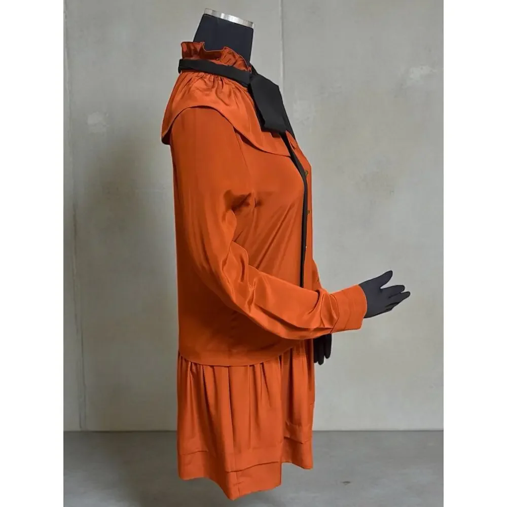 Coach 1941 Tie Neck Ruffle Dress Style #88986 Size 6